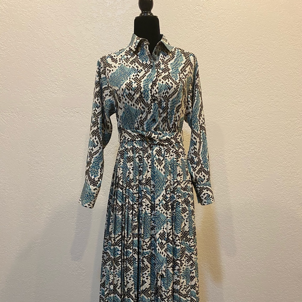Twice worn, snakeskin print, TopShop maxi dress.
